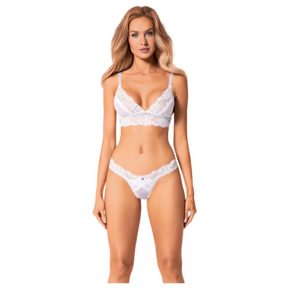 Obsessive Set Heavenlly - spetsunderklädesset (vit) - M/L