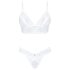 Obsessive Set Heavenlly - spetsunderklädesset (vit) - M/L