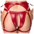 Cottelli Bondage - glänsande bh-set med armmanschetter (röd) - L