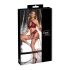 Cottelli Bondage - bh-set med korsband - röd - L