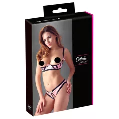 Cottelli - bh-set med ränder - svartvitt - 80B/M