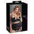 Cottelli Plus Size - axelband, ringförsedd bygel-BH (svart) - 95F