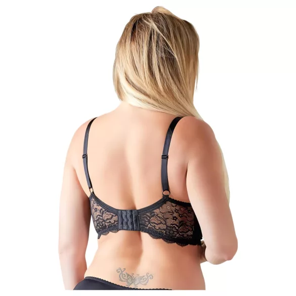 Cottelli Plus Size - bygel-bh med remmar - lyftande - svart - 95F
