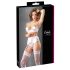 Cottelli - Snörad, spetsig bystlyft set (vit) - 85C/L