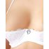 Cottelli - Snörad, spetsig bystlyft set (vit) - 85C/L