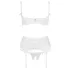 Cottelli - bygel-bh och trosa set - snörning spets - vit - 85C/L