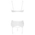 Cottelli - Snörad, spetsig bystlyft set (vit) - 85C/L
