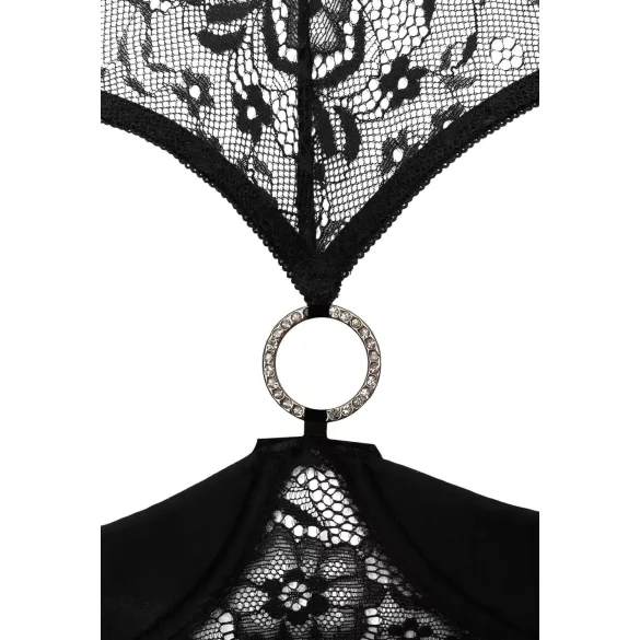 Cottelli - öppen bh-set - svart - 80B/M