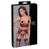Cottelli Bondage - Röd spetsig bygel-BH-set - M