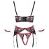 Cottelli Bondage - Röd spetsig bygel-BH-set - M