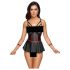 Cottelli Bondage - glansigt set med handbojor (svart) - M