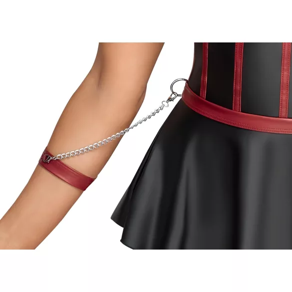 Cottelli Bondage - glansigt set med handbojor - svart - 80B/M