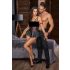 Cottelli Bondage - glansigt set med handbojor (svart) - L