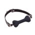 Ida Leather - benformad munbit (svart)