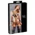 Cottelli Bondage - kroppsselar bikini - glänsande dekor - svart