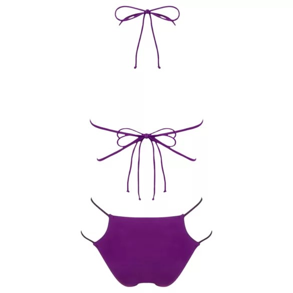 Obsessive Balitta - Glänsande, Halterneck Bikini (Lila) - M