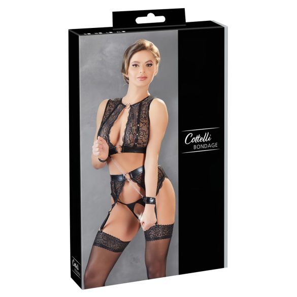 Cottelli Bondage - spetsunderkläder set (4 delar)