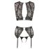 Cottelli Bondage - spetsunderkläder set (4 delar)