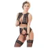 Cottelli Bondage - spetsunderklädesset med handbojor (4‑delars) - M