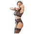 Cottelli Bondage - spetsunderklädesset med handbojor (4‑delars) - M