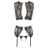 Cottelli Bondage - spetsunderklädesset med handbojor (4‑delars) - M