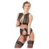 Cottelli Bondage - spetsunderkläder set (4 delar) - L