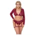 Cottelli Curves - spetsset med lång ärm - röd - 2XL