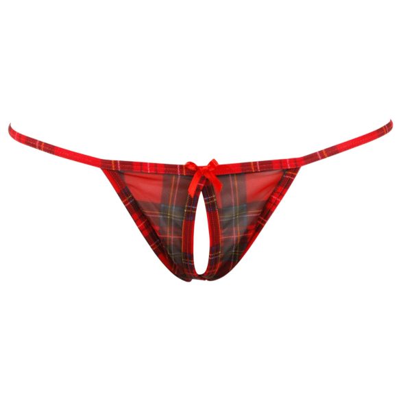 Cottelli - sexig skoluniform - bh set - vit röd - M