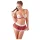 Cottelli - sexig skoluniform - bh set - vit röd - L