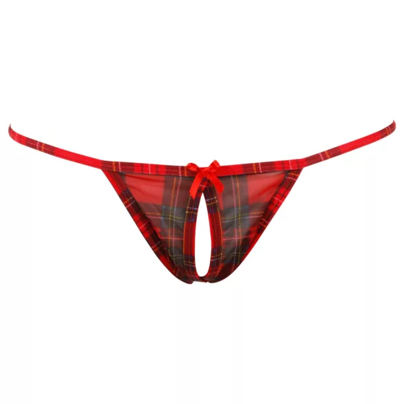 Cottelli - sexig skoluniform - bh set - vit röd - L