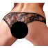 Cottelli - Svarta höfthöga trosor med hål - XL