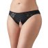 Cottelli Plus Size - spetsiga öppna trosor (svarta) - XL