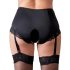 Cottelli Plus Size - Öppen strumpebandstrosa (svart)