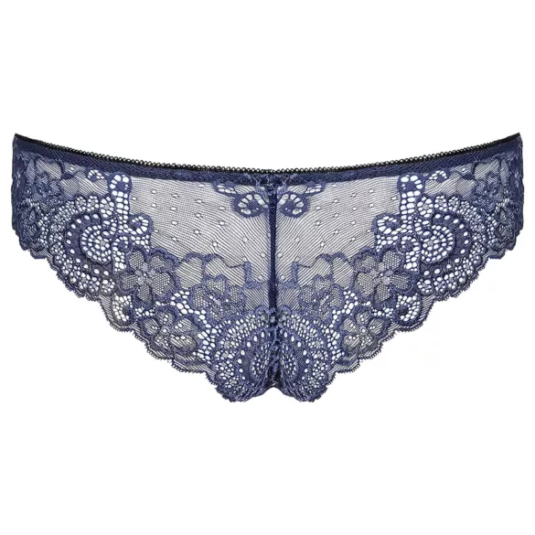 Obsessive Auroria - trosa dam med rosett och broderi - blå - L/XL