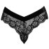 Cottelli Party - spetsstring med kedjor (svart)