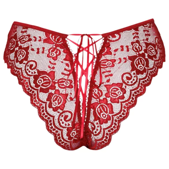 Cottelli - öppen spetstrosa - röd - L