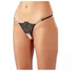 Cottelli - glittrig blomma - öppen tanga - M/L