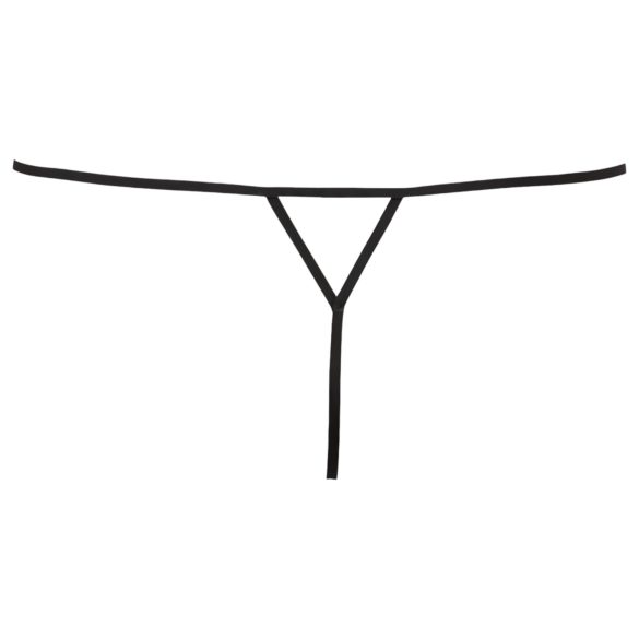 Cottelli - Öppen stringtrosa dam - strassdetaljer - svart