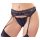 Cottelli - spetsstrumpeband och stringtrosa (svart) - XL