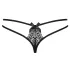 Obsessive - stringtrosa med dubbla band - spets - svart - L/XL