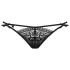 Obsessive - stringtrosa med dubbla band - spets - svart - L/XL
