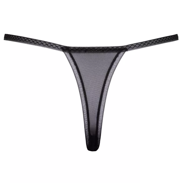 Cottelli - stringtrosa - broderad lilja - svart/vit - M/L