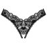 Obsessive Donna Dream - spetsöppen stringtrosa (svart) - M/L