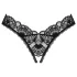 Obsessive Donna Dream - stringtrosa med spets och öppning - svart - M/L