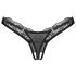 Obsessive - transparent spetsstring (svart)