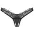 Obsessive - stringtrosa - spets - svart - L/XL