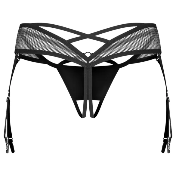 Obsessive Dominna - strumpebandshållare med remmar - svart - L/XL