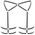 Cottelli - stringtrosa dam - tunn mesh - svart