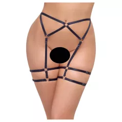 Cottelli - stringtrosa dam - tunn mesh - svart - L/XL