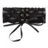 Cottelli - Bred spets choker med snörning (svart)
